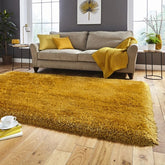 Montana Yellow Luxury Shaggy Rug - Pendle Village Furniture